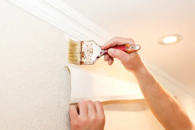 Pose de papier peint à Gan — revêtements muraux et toiles de verre